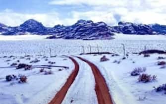 snow in Saudi Arabia
