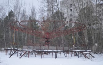 Una giostra nei pressi di Chernobyl