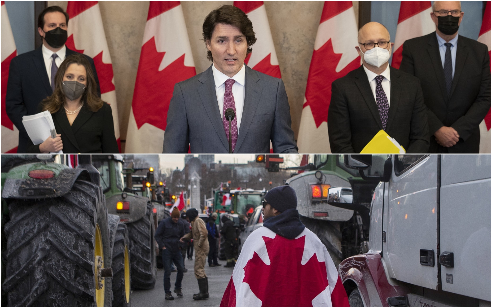 Gov. Canada, Trudeau called for emergency legislation against any protests