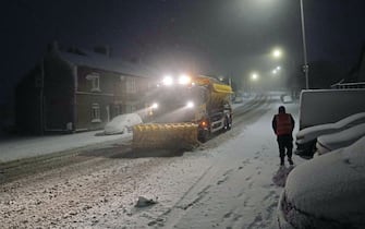 A snow blower in England