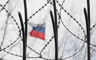 Russian flag barbed wire