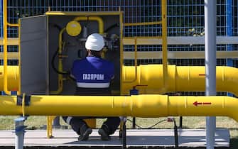 INNOPOLIS, RUSSIA. AUGUST 27, 2015. An automatic gas distribution station of the 1st stage of the Gazprom's Yelizavetino gas pipeline branch project (Kazan