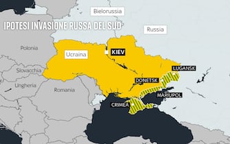 Ukraine invasion map
