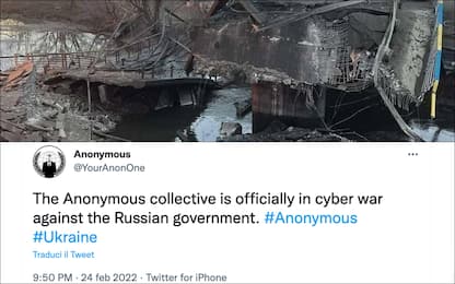 Guerra Russia-Ucraina, Anonymous lancia cyberattacco al Cremlino