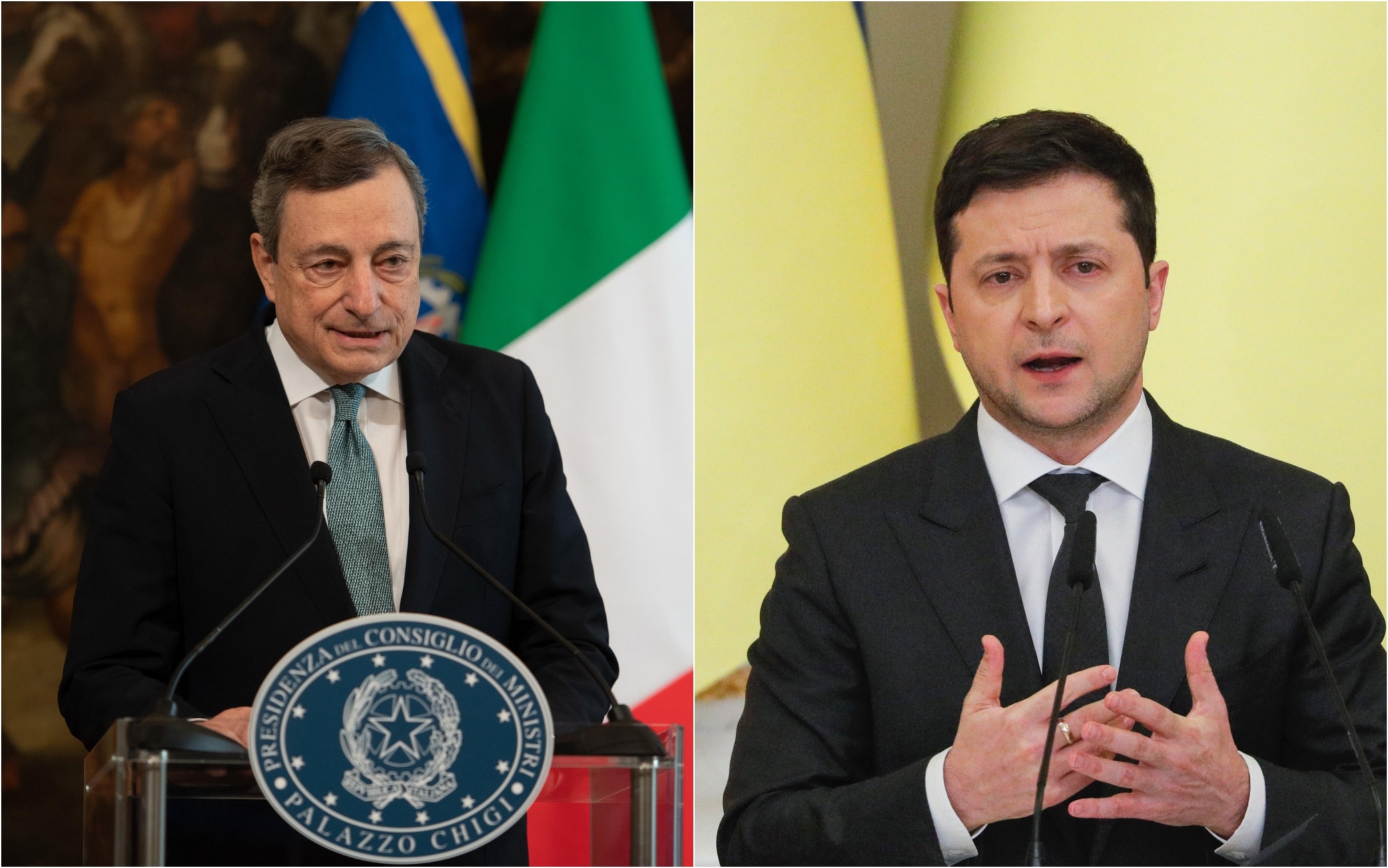War in Ukraine, Draghi-Zelensky phone call: “Italy supports sanctions against Russia”