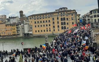 Manifestazione per la pace in Ucraina a Firenze