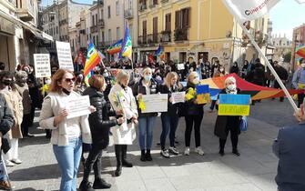 Demonstration for peace in Ukraine in Cagliari