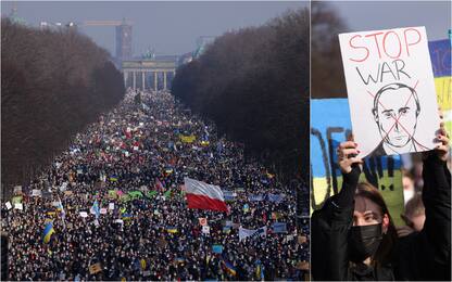 Guerra Ucraina, Berlino in strada per la pace: "Siamo mezzo milione"