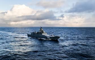 RUSSIA - FEBRUARY 19, 2022: The Admiral Flota Sovetskogo Soyuza Gorshkov frigate test-fires a 3M22 Zircon hypersonic cruise missile in the White Sea. Zircon is the world's first sea-based missile of its kind, with a flight range of 1,000km at a speed of Mach 8-9. Russian Defence Ministry/TASS

VIDEO SCREEN GRAB. BEST QUALITY AVAILABLE. THIS STILL IMAGE WAS PROVIDED 19 February 2022 BY A THIRD PARTY. EDITORIAL USE ONLY (Photo by Russian Defence Ministry\TASS via Getty Images)