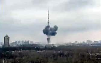 Russia-Ukraine war, Kiev TV tower bombed.  PHOTO