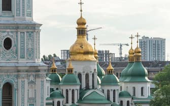 13 May 2018, Ukraine, Kiev: Saint Sophia's Cathedral in Kiev. The building belongs to the list of World Heritage Site of the UNESCO since 1990. Photo: Christophe Gateau/dpa (Photo by Christophe Gateau/picture alliance via Getty Images)