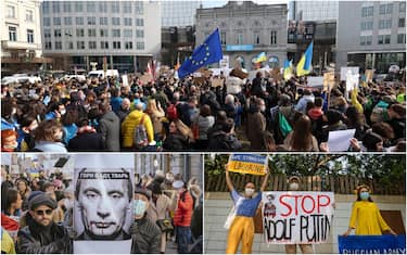 Guerra Ucraina proteste nel mondo