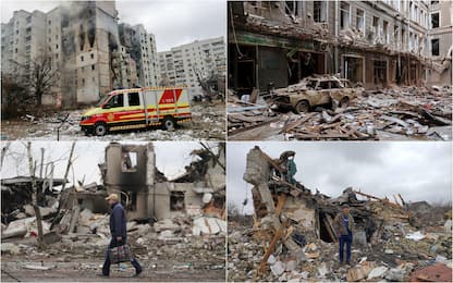 Guerra Ucraina, le città devastate dai bombardamenti russi. FOTO