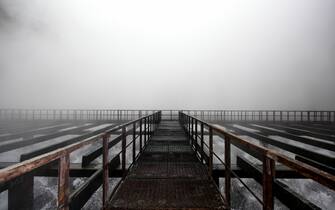 July 10, 2019, Enerhodar, Zaporizhzhia Region, Ukraine: A mist rises from numerous jets of water inside a cooling tower at the Zaporizhzhia Nuclear Power Plant, Enerhodar, Zaporizhzhia Region, southeastern Ukraine, July 10, 2019. Ukrinform. (Credit Image: © Dmytro Smolyenko/Ukrinform via ZUMA Wire)