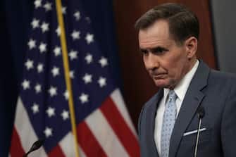 ARLINGTON, VIRGINIA - MARCH 04: Pentagon Press Secretary John Kirby conducts a news briefing at the Pentagon March 4, 2022 in Arlington, Virginia. Kirby spoke on various topics including Russiaâ  s invasion of Ukraine. (Photo by Alex Wong/Getty Images)