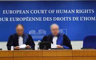 STRASBOURG, FRANCE - OCTOBER 15: President of the European Court for Human Rights (ECHR) Dean Spielmann (R) speaks at the European Court of Human Rights in Strasbourg, France on October 15, 2015. The European Court of Human Rights has said Dogu Perincek, chairman of the Turkish Patriotic Party who denied Armenian genocide allegations had his right to freedom of expression breached.  The case, referred last year to the ECHR, concerns Dogu Perincek who had been found guilty of racial discrimination in Switzerland for describing the Armenian deaths as an "international lie".  On Thursday, the ECHR decided by a majority that there had been a violation of Article 10 (freedom of expression) of the European Convention on Human Rights.President of the European court of Human Rights Dean Spielmann (Photo by Mustafa Yalcin / Anadolu Agency / Getty Images)