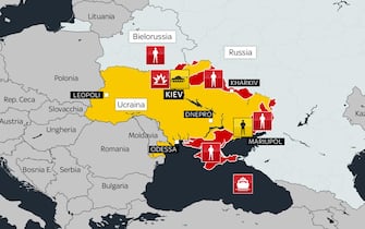 cartina dell'Ucraina