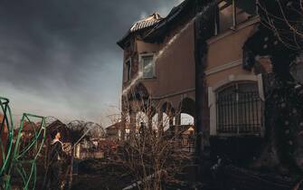 Un bombardamento in Ucraina