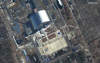 epa09816375 A handout satellite image made available by Maxar Technologies shows an overview of Chernobyl Nuclear Power Plant, Ukraine, 10 March 2022. EPA / MAXAR TECHNOLOGIES HANDOUT - MANDATORY CREDIT: SATELLITE IMAGE 2022 MAXAR TECHNOLOGIES - THE WATERMARK MAY NOT BE REMOVED / CROPPED - HANDOUT EDITORIAL USE ONLY / NO SALES
