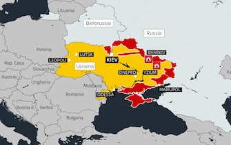 guerra russia ucraina mappa