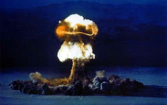 The explosion of an atomic bomb