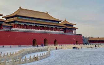 The Forbidden City is covered with snow as Chinese capital welcomed the first snow of new year in Beijing, China, 19 January 2021. (Photo by /ChinaImages/Sipa USA)