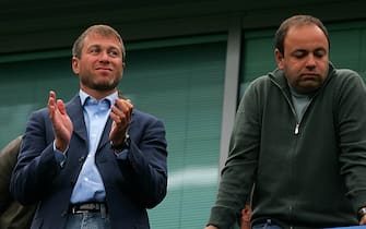 Chelsea owner Roman Abramovich with Eugene Shvidler (Photo by Michael Regan - PA Images via Getty Images)