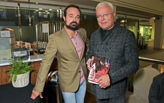 LONDON, ENGLAND - SEPTEMBER 12:   Evgeny Lebedev and Alexander Lebedev attend the launch of new book "Hunt the Banker: The Confessions Of A Russian Ex-Oligarch" by Alexander Lebedev on September 12, 2019 in London, England.  (Photo by David M. Benett/Dave Benett/Getty Images)
