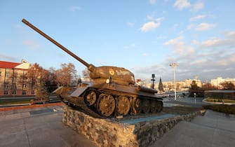 TIRASPOL, MOLDOVA - NOVEMBER 25: A general view of the Memorial of Glory on November 25, 2021 in Tiraspol, Moldova.  (Photo by Alexander Hassenstein - UEFA / UEFA via Getty Images)
