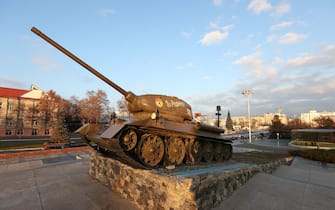 TIRASPOL, MOLDOVA - NOVEMBER 25: A general view of the Memorial of Glory on November 25, 2021 in Tiraspol, Moldova. (Photo by Alexander Hassenstein - UEFA/UEFA via Getty Images)