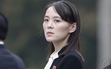 Kim Yo Jong, sister of North Korean leader Kim Jong Un, attends a wreath laying ceremony at the Ho Chi Minh Mausoleum in Hanoi, Vietnam, on Saturday, March 2, 2019. North Korean Leader Kim Jong Un will have a long train ride home through China to think about what went wrong in his second summit withÂ Donald TrumpÂ and how to keep it from reversing his gains of the past year. Photographer: Jorge Silva/Pool via Bloomberg