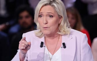 Marine Le Pen (RN)
Emission politique "La France face a la guerre" anime par Anne-Claire Coudray et Gilles Bouleau.
Saint-Denis, 14/03/2022