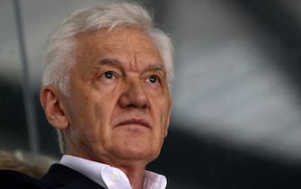 SOCHI, RUSSIA - AUGUST 23 (RUSSIA OUT) Russian billionaire and businessman Gennady Timchenko watch an ice hockey match at the Sirius Ice Hockey World Cup Sochi 2019 in Sochi, Russia, August,23,2019. Putin said  Wednesday, that the test of new U.S. missiles banned under a now-defucnt arms treaty has raised new threats to Russia and will warrant a response. (Photo by Mikhail Svetlov/Getty Images)