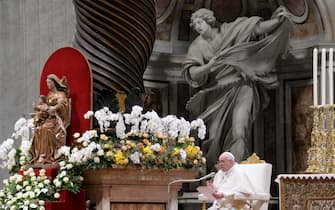 Pope Francis during the Easter vigil