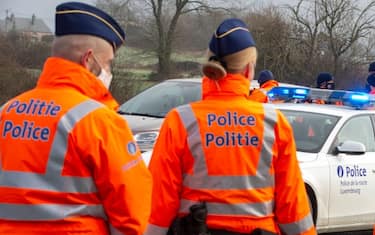 Illustration shows  a police control on the PLF Passenger Location Form at the Aire de Hondelange parking of the E411 highway, near the Belgian-Luxembourg border, Saturday 02 January 2021. The consultative committee announced earlier this week stricter rules for people returning to Belgium after a stay of at least 48 hours abroad. BELGA PHOTO NICOLAS MAETERLINCK (Photo by NICOLAS MAETERLINCK/BELGA MAG/AFP via Getty Images)