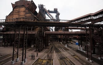 Azovstal steelworks in the industrial city of Mariupol in eastern Ukraine on 1st June 2017. (Photo by Maxym Marusenko/NurPhoto via Getty Images)