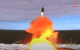 Russia launches the Sarmat, a new ICBM.  PHOTO