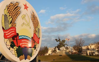 TIRASPOL, MOLDOVA - NOVEMBER 25: A general view of the Monument Alexander Suvorov at Catherine Park on November 25, 2021 in Tiraspol, Moldova.  (Photo by Alexander Hassenstein - UEFA / UEFA via Getty Images)