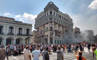 ++ Cuba: strong explosion in a hotel under renovation in Havana ++ Photo today - sign ANSA