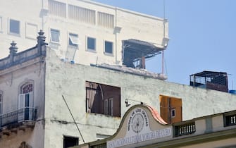 View of damages after an explosion in the Saratoga Hotel in Havana, on May 6, 2022. - A powerful explosion Friday destroyed part of a hotel under repair in central Havana, AFP witnessed, with no casualties immediately reported. (Photo by ADALBERTO ROQUE / AFP) (Photo by ADALBERTO ROQUE/AFP via Getty Images)