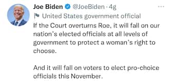 La bozza delle motivazioni con cui la Corte suprema si appresta a cancellare la storica sentenza “Roe v. Wade” sull’aborto “implica che nessuno abbia diritti a meno che non siano concessi dal governo”: lo ha detto Joe Biden