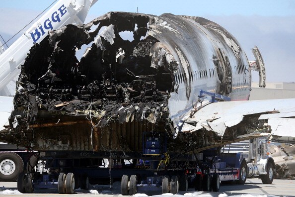 Foto del disastro aereo a San Francisco nel 2009