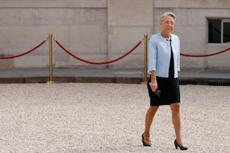 France's Labor Minister Elisabeth Borne arrives at the Elysee presidential palace in Paris on May 7, 2022, to attend the investiture ceremony of Emmanuel Macron as French President, following his re-election last April 24. (Photo by Ludovic MARIN / AFP) (Photo by LUDOVIC MARIN / AFP via Getty Images)