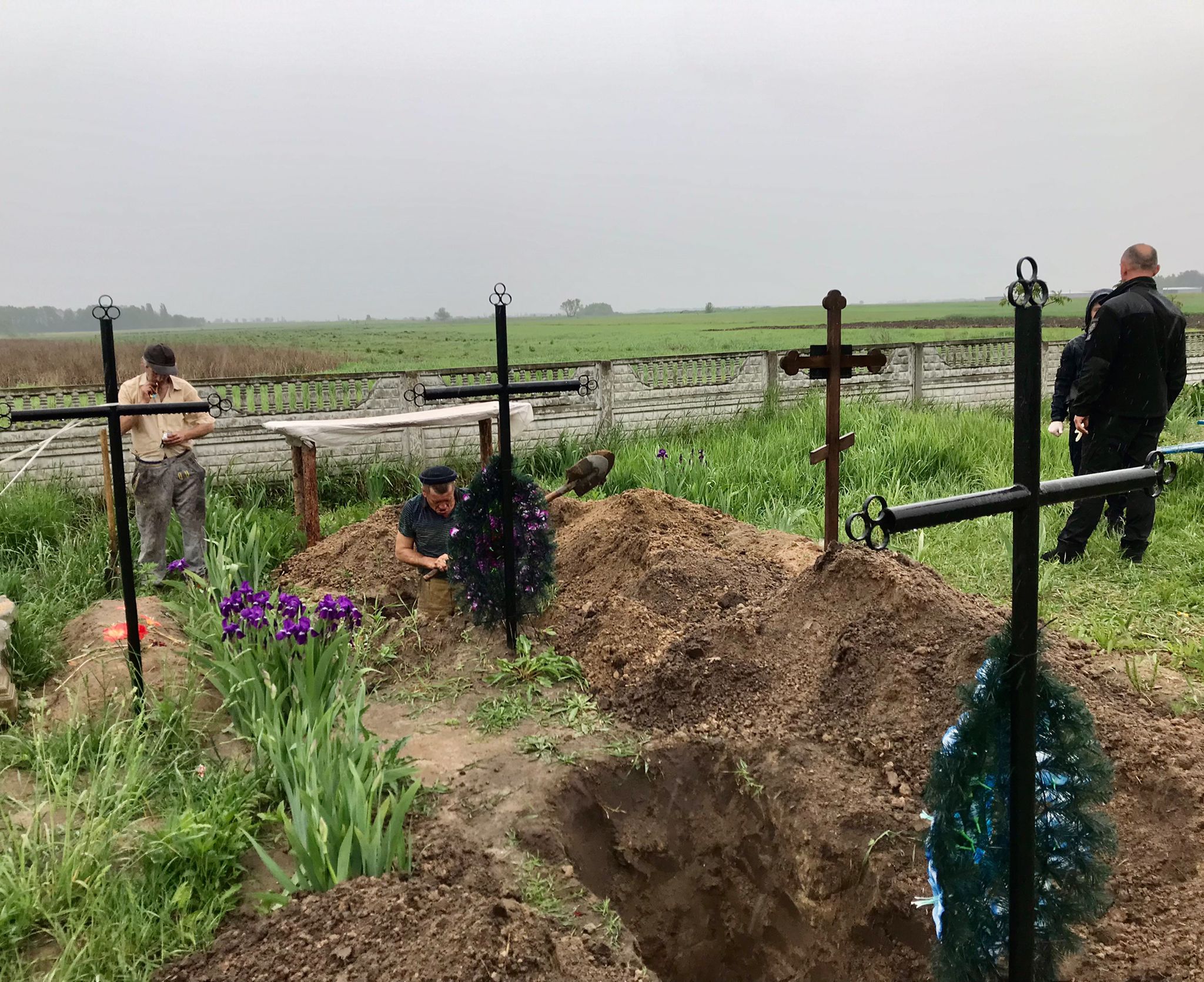 Un cimitero di guerra ucraino