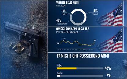 Armi da fuoco negli Usa: i numeri e il confronto con Italia. GRAFICHE