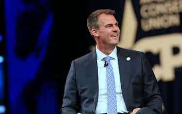 Kevin Stitt, governor of Oklahoma, speaks during the Conservative Political Action Conference (CPAC) in Dallas, Texas, U.S., on Saturday, July 10, 2021. The three-day conference is titled "America UnCanceled." Photographer: Dylan Hollingsworth/Bloomberg