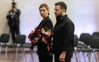 President of Ukraine Volodymyr Zelenskyi and his wife Olena attend the farewell ceremony. The first president of independent Ukraine, Leonid Kravchuk said goodbye in Kyiv. The farewell ceremony took place in the "Ukrainian House", located on the European Square in the center of the capital.