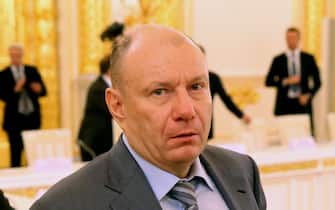MOSCOW, RUSSIA - DECEMBER,25 (RUSSIA OUT) Russian billionaire and businessman Vladimir Potanin is seen prior to an annual meeting with top busineemen, at Grand Kremlin Palace in Moscow, Russia, December,25,2019.  (Photo by Mikhail Svetlov/Getty Images)
