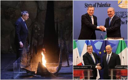 Israele, Draghi visita museo dell'Olocausto e incontra Bennett. FOTO