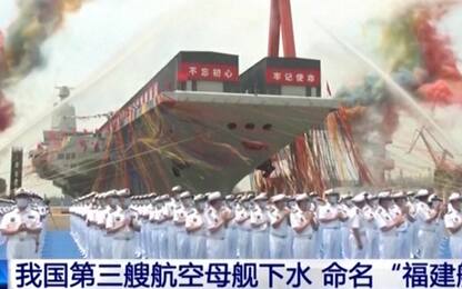 La Cina presenta la nuova portaerei, si chiama Fujian